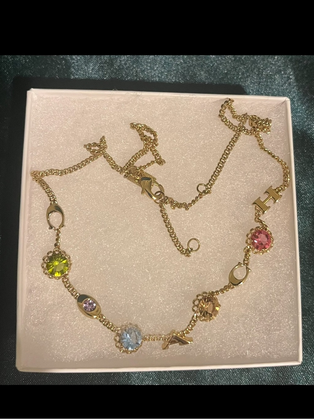 Coach Multicolored Rhinestone Necklace - Picture 3 of 4
